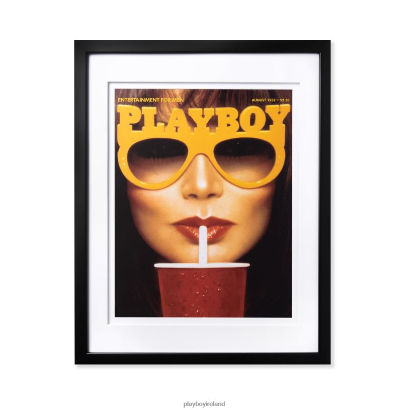 Playboy Unisex August 1982 Cover Framed Print HBFB910 Accessory Black Frame