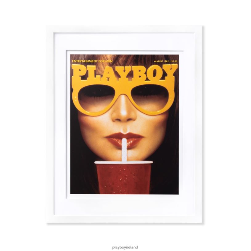 Playboy Unisex August 1982 Cover Framed Print HBFB911 Accessory White Frame