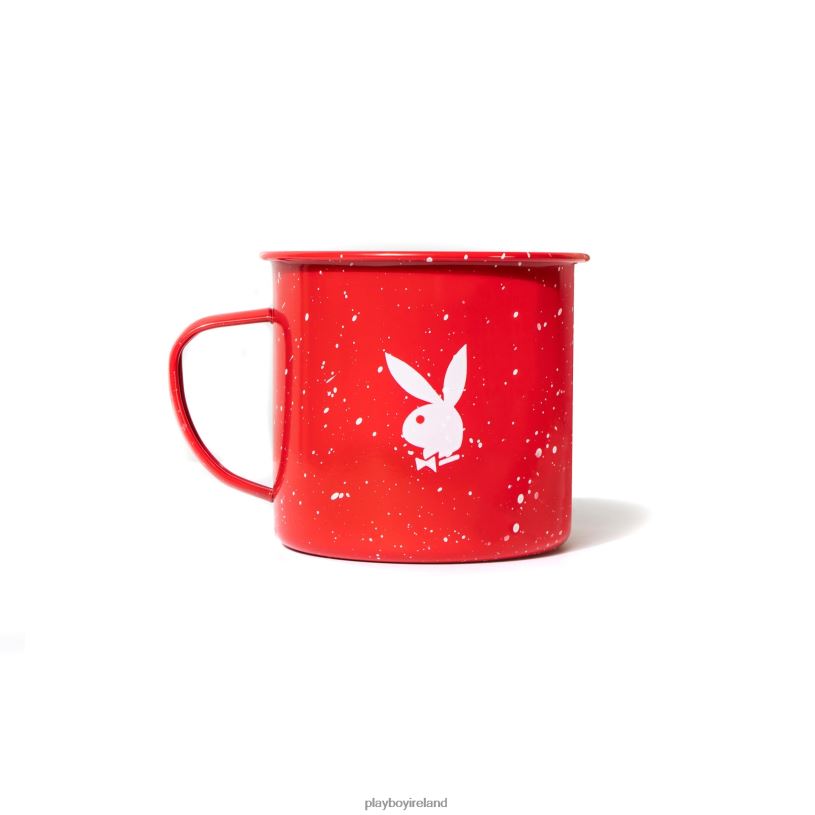 Playboy Unisex Enamel Camp Mug HBFB901 Accessory Red