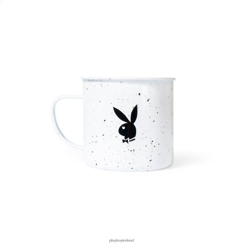 Playboy Unisex Enamel Camp Mug HBFB902 Accessory White