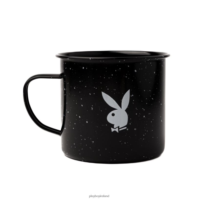 Playboy Unisex Enamel Camp Mug HBFB904 Accessory Black