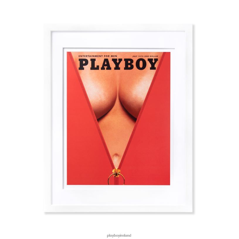 Playboy Unisex July 1973 Cover Framed Print HBFB909 Accessory White Frame