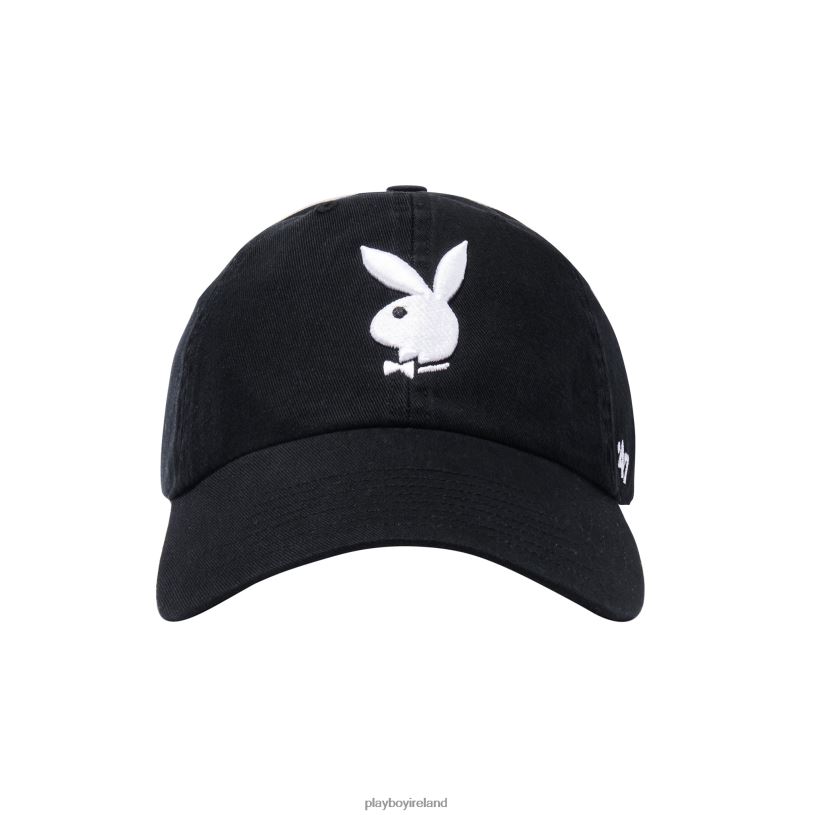 Playboy Men 47 Brand Adjustable Dad Hat HBFB772 Accessory Black/White