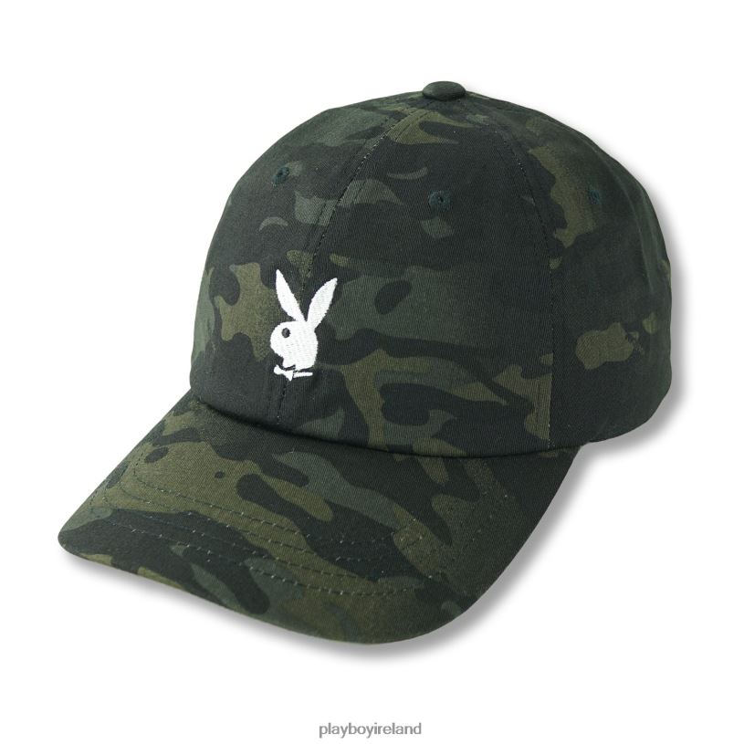 Playboy Men Adjustable Rabbit Head Logo Hat Camo HBFB712 Accessory Multicam Black