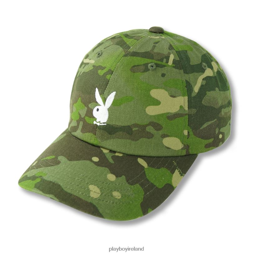 Playboy Men Adjustable Rabbit Head Logo Hat Camo HBFB713 Accessory Multicam Green