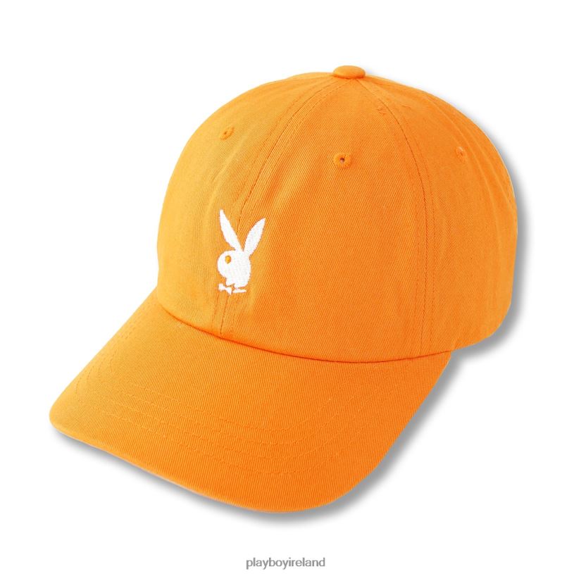 Playboy Men Adjustable Rabbit Head Logo Hat HBFB709 Accessory Orange