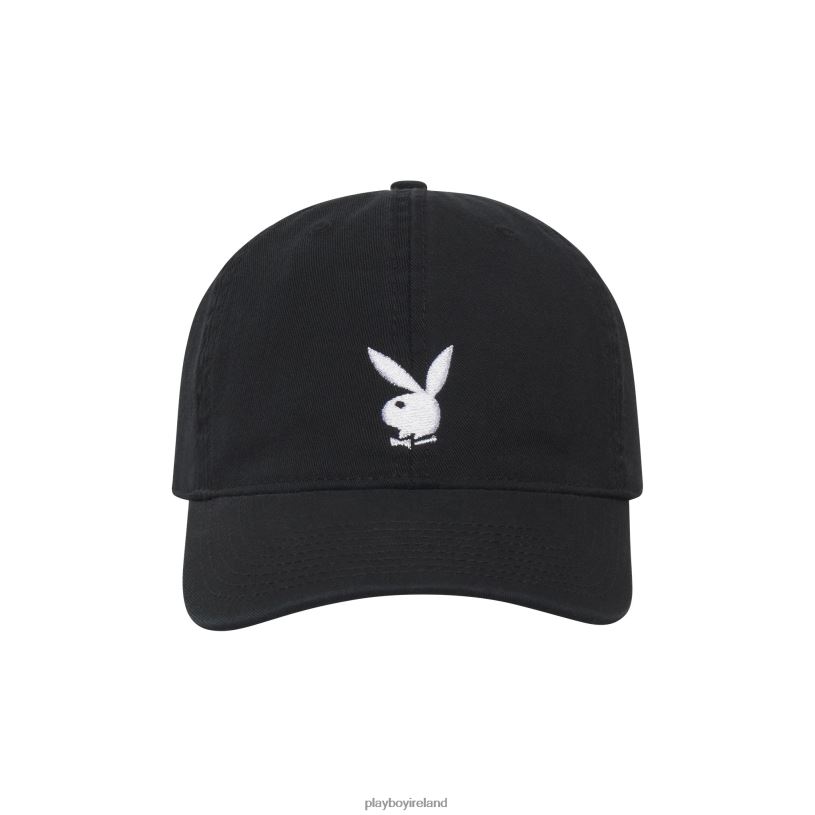 Playboy Men Adjustable Rabbit Head Logo Hat HBFB778 Accessory Black