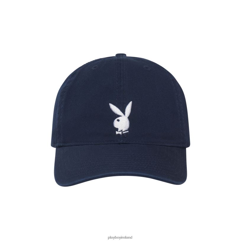 Playboy Men Adjustable Rabbit Head Logo Hat HBFB781 Accessory Navy