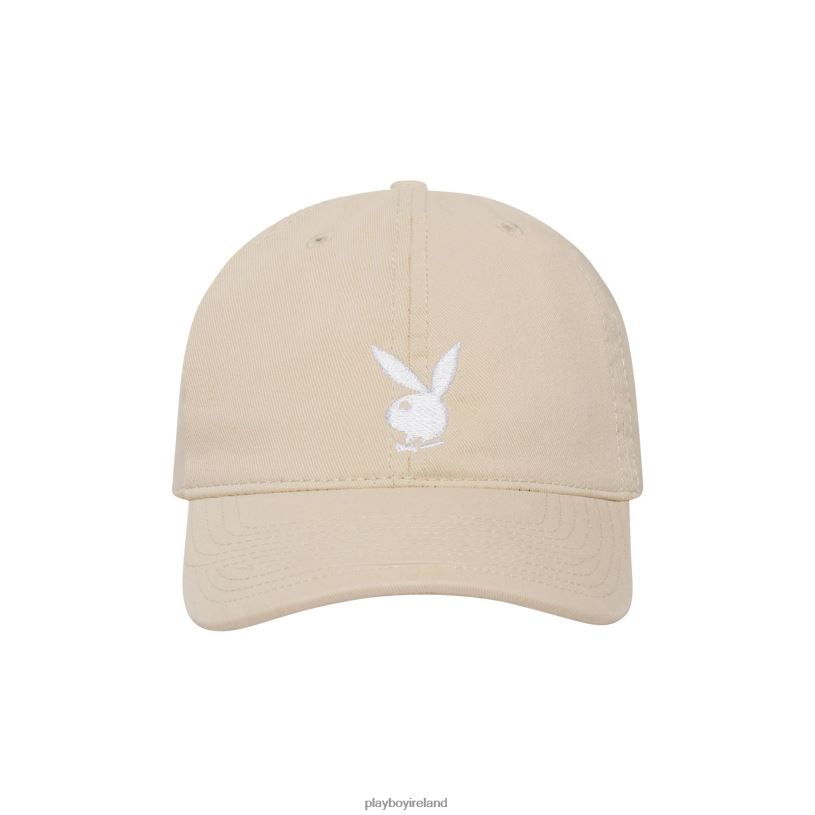 Playboy Men Adjustable Rabbit Head Logo Hat HBFB783 Accessory Tan