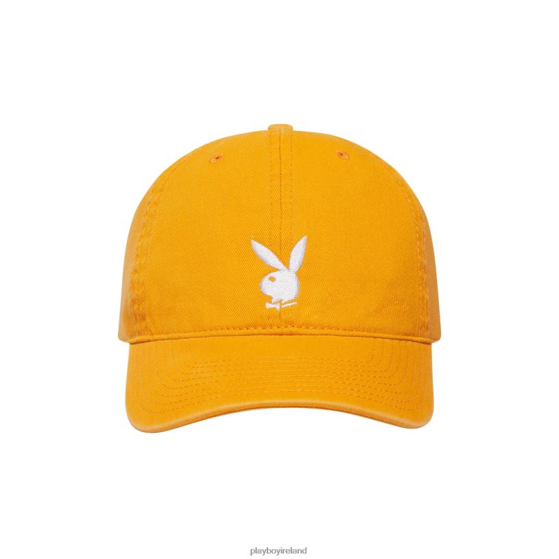 Playboy Men Adjustable Rabbit Head Logo Hat HBFB787 Accessory Orange