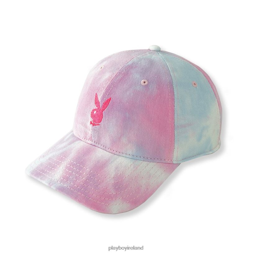 Playboy Men Adjustable Rabbit Head Logo Hat Tie Dye HBFB710 Accessory Cotton Candy
