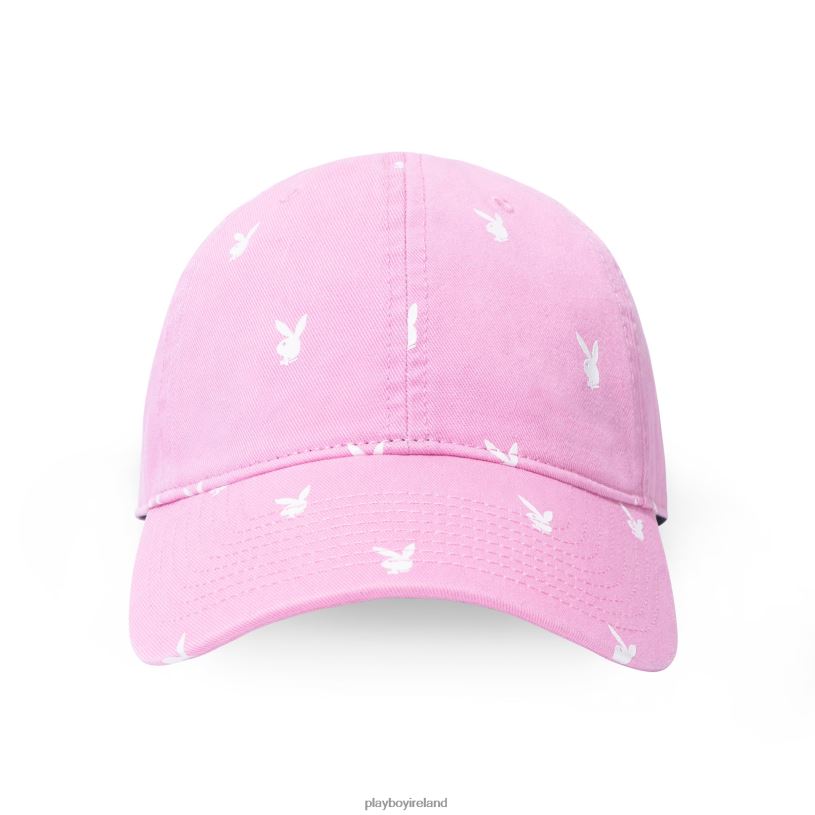 Playboy Men All-Over Rabbit Head Hat HBFB776 Accessory Pink