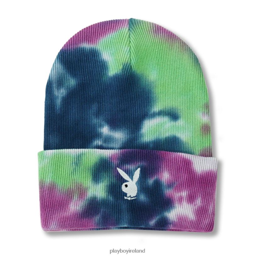 Playboy Men Rabbit Head Knit Beanie Tie Dye HBFB722 Accessory Purple Passion