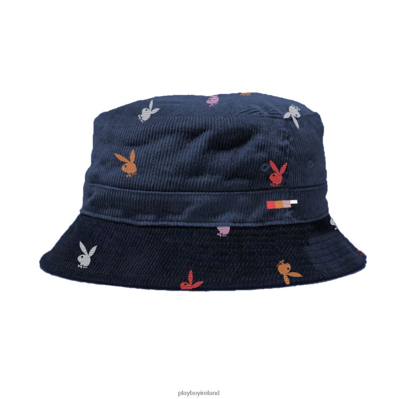Playboy Men Tokyo Club Bucket Hat HBFB714 Accessory Navy