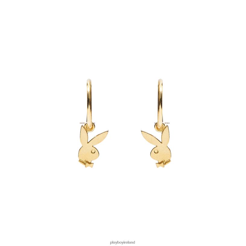 Playboy Men Bunny Huggie Hoops HBFB879 Accessory Gold