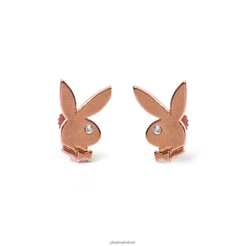Playboy Men Bunny Stud Earrings HBFB882 Accessory Rose Gold