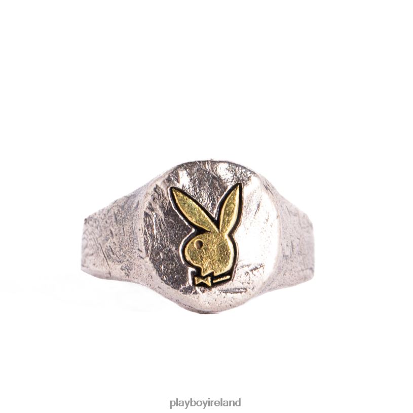 Playboy Men Circular Rabbit Head Ring HBFB878 Accessory Original