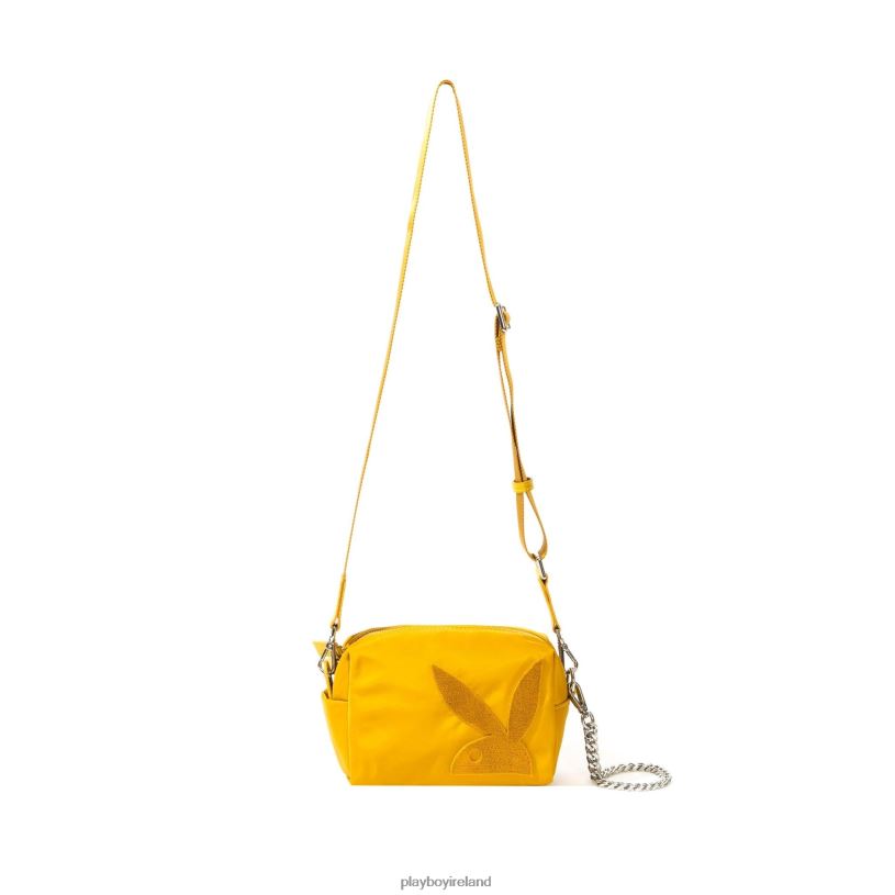 Playboy Men Nylon Crossbody Bag HBFB849 Accessory Mustard