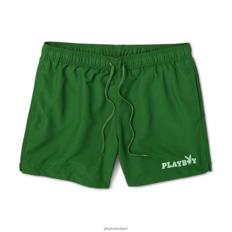 Playboy Men 15" Core Swim Trunks HBFB641 Clothing Forest elf