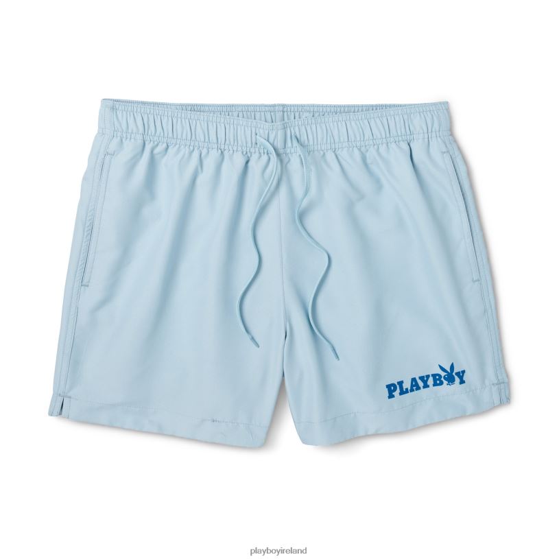 Playboy Men 15" Core Swim Trunks HBFB642 Clothing Sterling blue