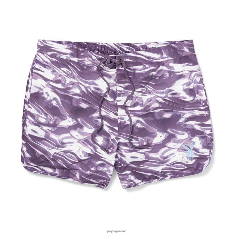 Playboy Men 15" Liquid Boardshorts HBFB637 Clothing Persian violet