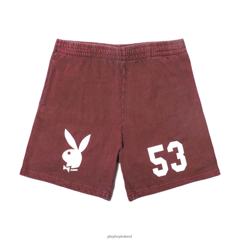Playboy Men 1953 Sweatshorts HBFB654 Clothing Maroon