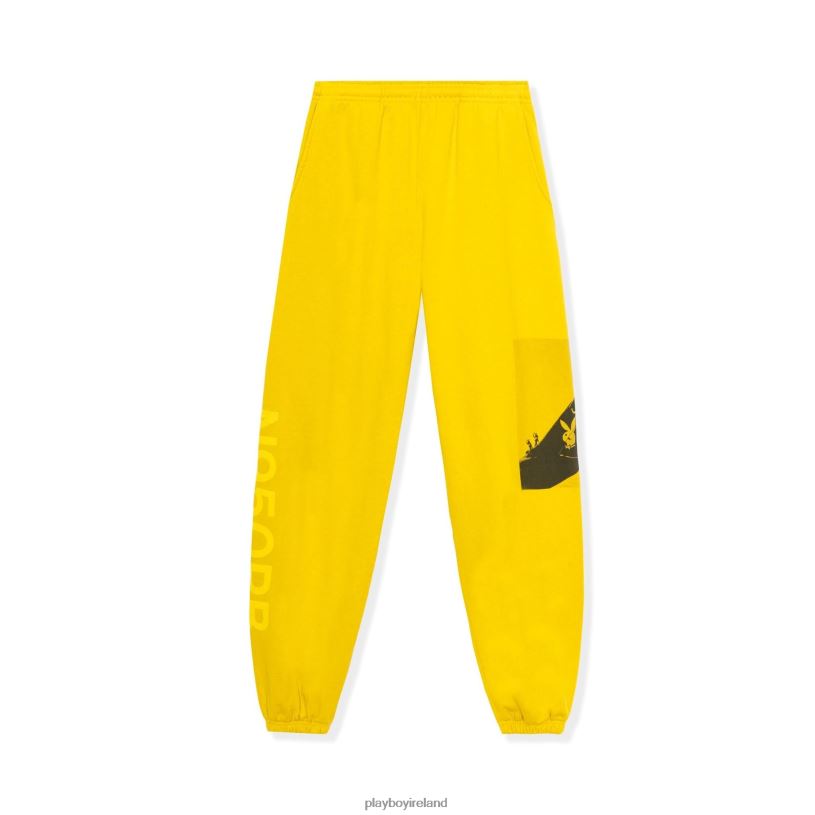 Playboy Men Aviation Wings N950PB Sweatpants HBFB620 Clothing Mustard