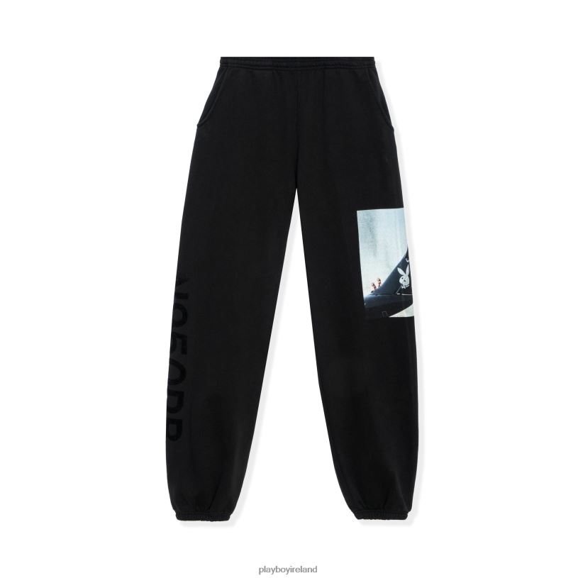 Playboy Men Aviation Wings N950PB Sweatpants HBFB621 Clothing Black