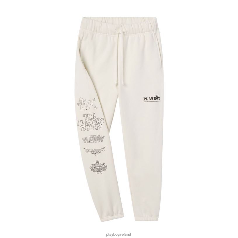 Playboy Men Bank Roll Sweatpants HBFB586 Clothing Vaporous gray