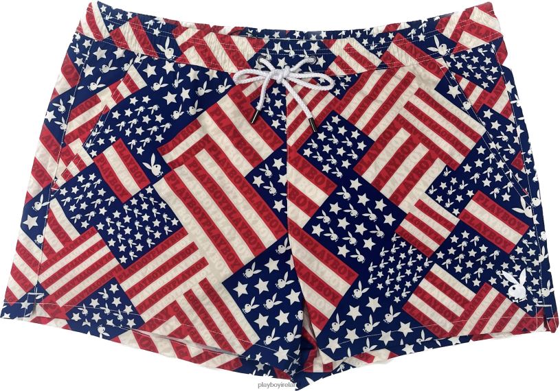 Playboy Men Fourth of July Swim Trunk HBFB590 Clothing Original