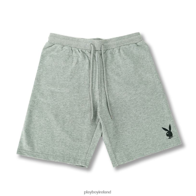 Playboy Men Rabbit Head Sweat Shorts HBFB577 Clothing Grey