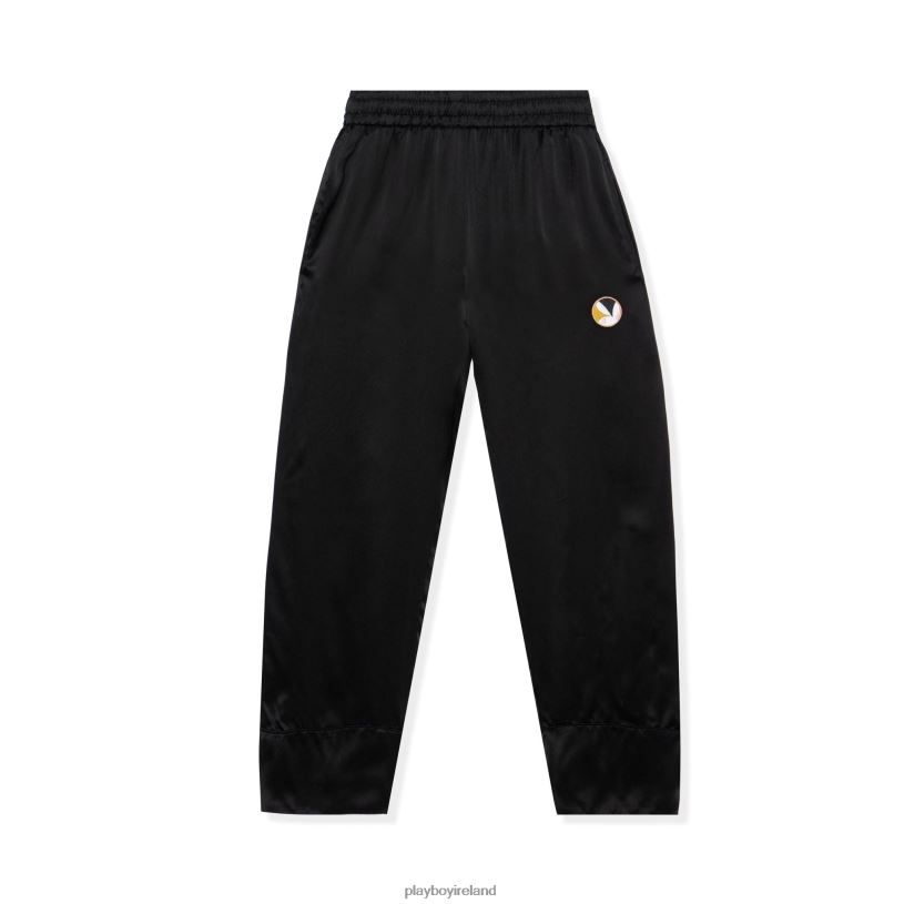Playboy Men Silk Lounge Pants HBFB644 Clothing Olive