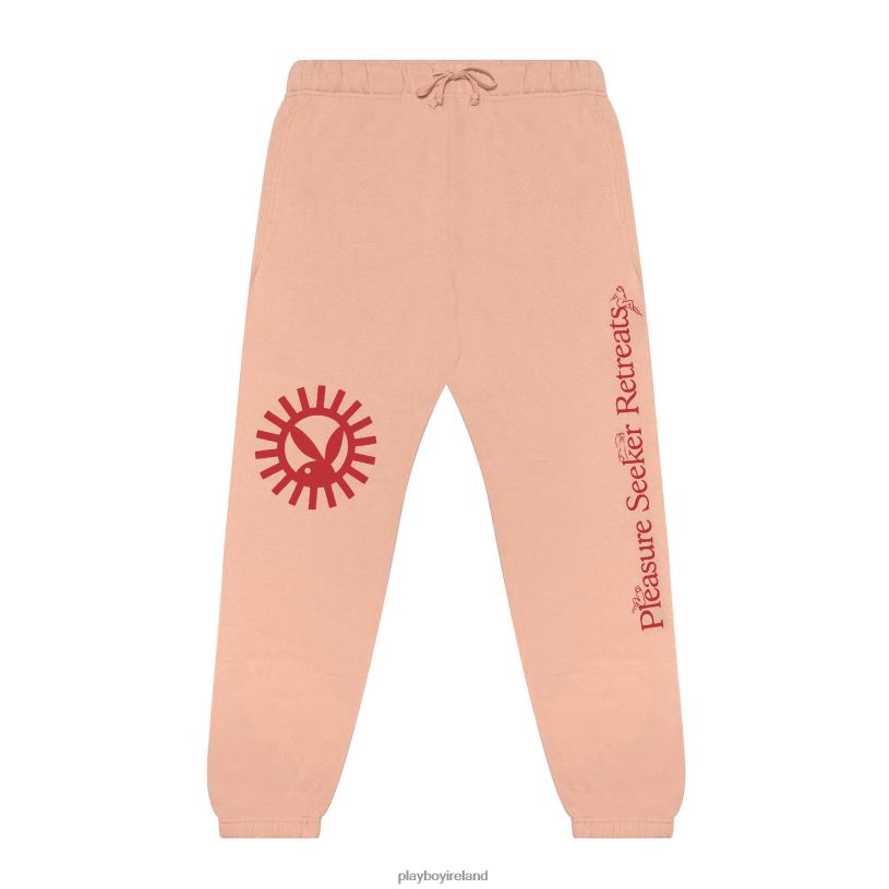 Playboy Men Sun Up Sweatpants HBFB610 Clothing Shrimp