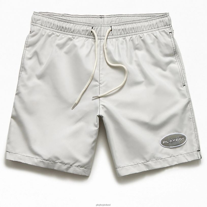 Playboy Men Volume Swim Short HBFB624 Clothing White sand