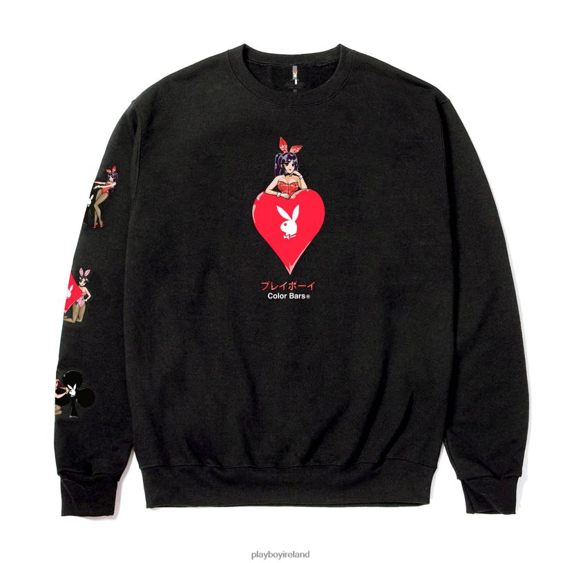 Playboy Men Ace of Hearts 3.0 Crewneck HBFB353 Clothing Black