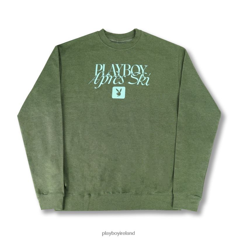 Playboy Men Apres Ski Crewneck HBFB371 Clothing Army Heather