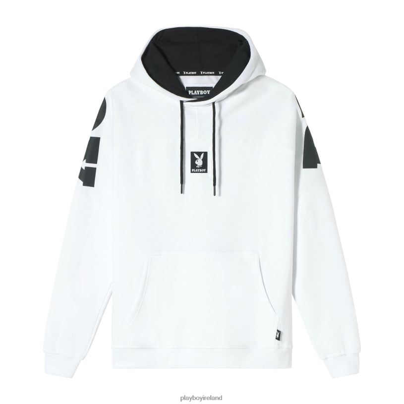 Playboy Men Bunny Back Hoodie HBFB472 Clothing White