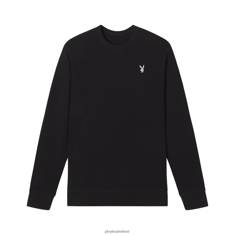 Playboy Men Bunny Basics Crewneck HBFB522 Clothing Black