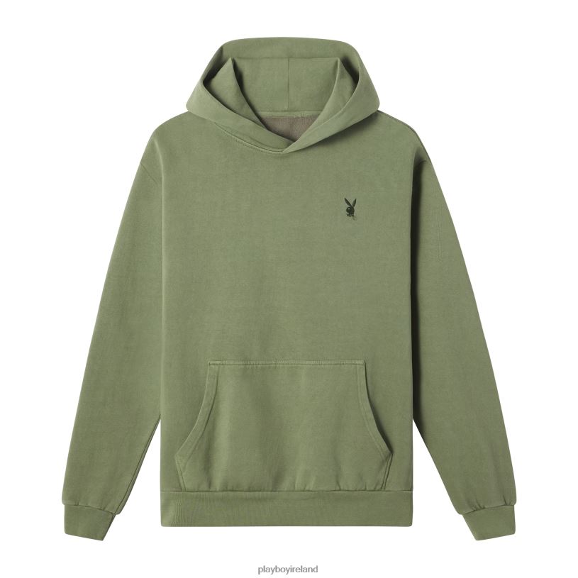 Playboy Men Bunny Basics Hoodie HBFB521 Clothing Green