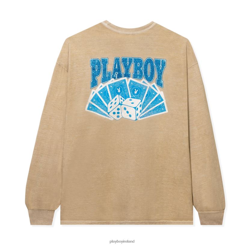 Playboy Men Casino Long Sleeve T-Shirt HBFB484 Clothing Original