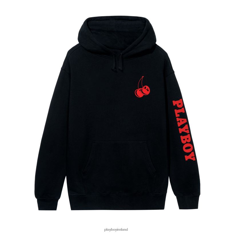 Playboy Men Cherry Bomb Hoodie HBFB374 Clothing Black