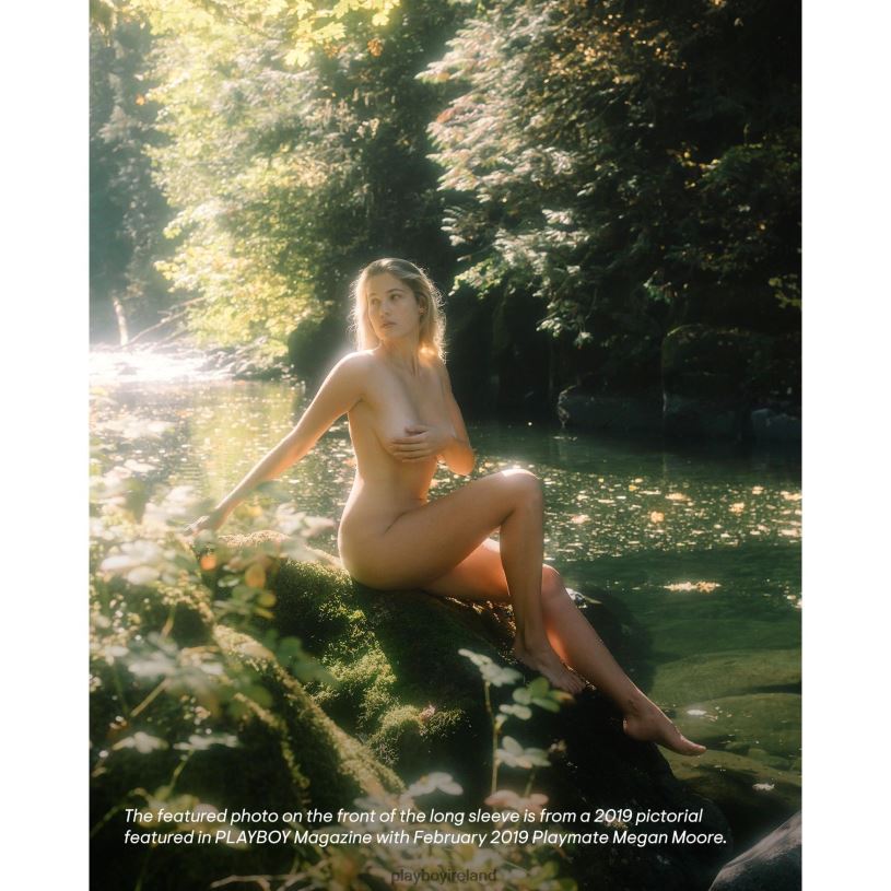 Playboy Men February 2019 Playmate Megan Moore Dip-Dye Long Sleeve HBFB478 Clothing Original