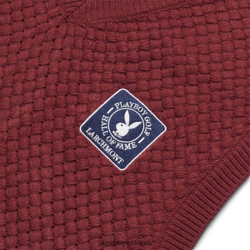 Playboy Men Hall of Fame Sweater Vest HBFB508 Clothing New maroon