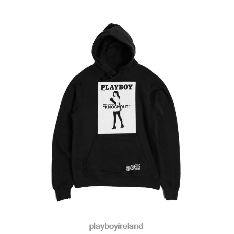Playboy Men Knockout Hoodie HBFB348 Clothing Black