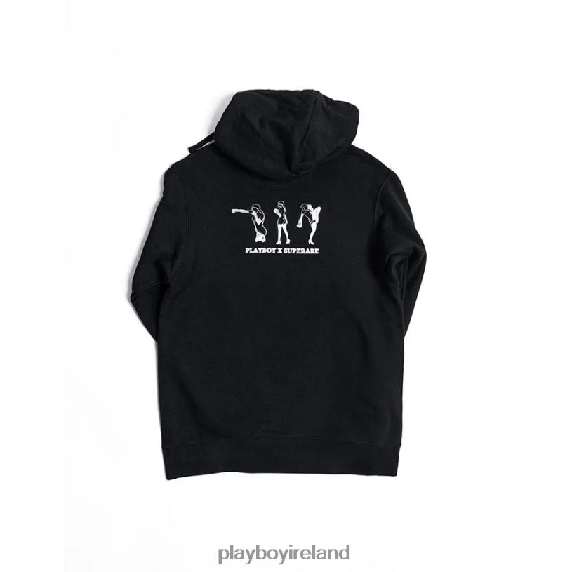 Playboy Men Knockout Hoodie HBFB348 Clothing Black