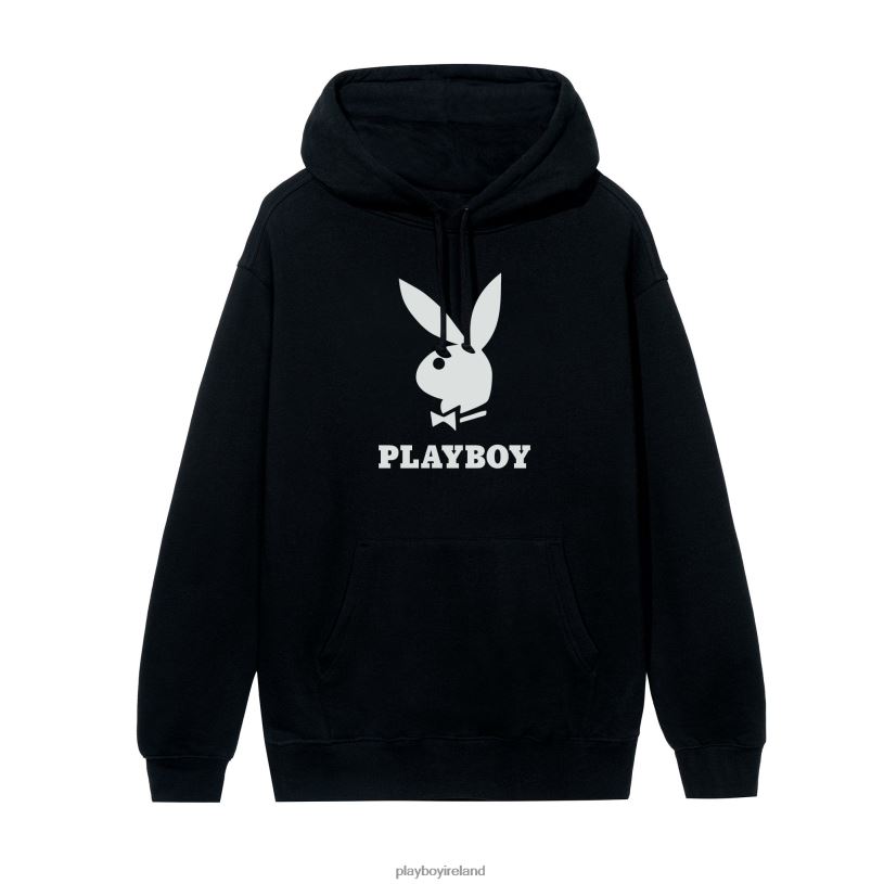 Playboy Men Logo Hoodie HBFB396 Clothing Black