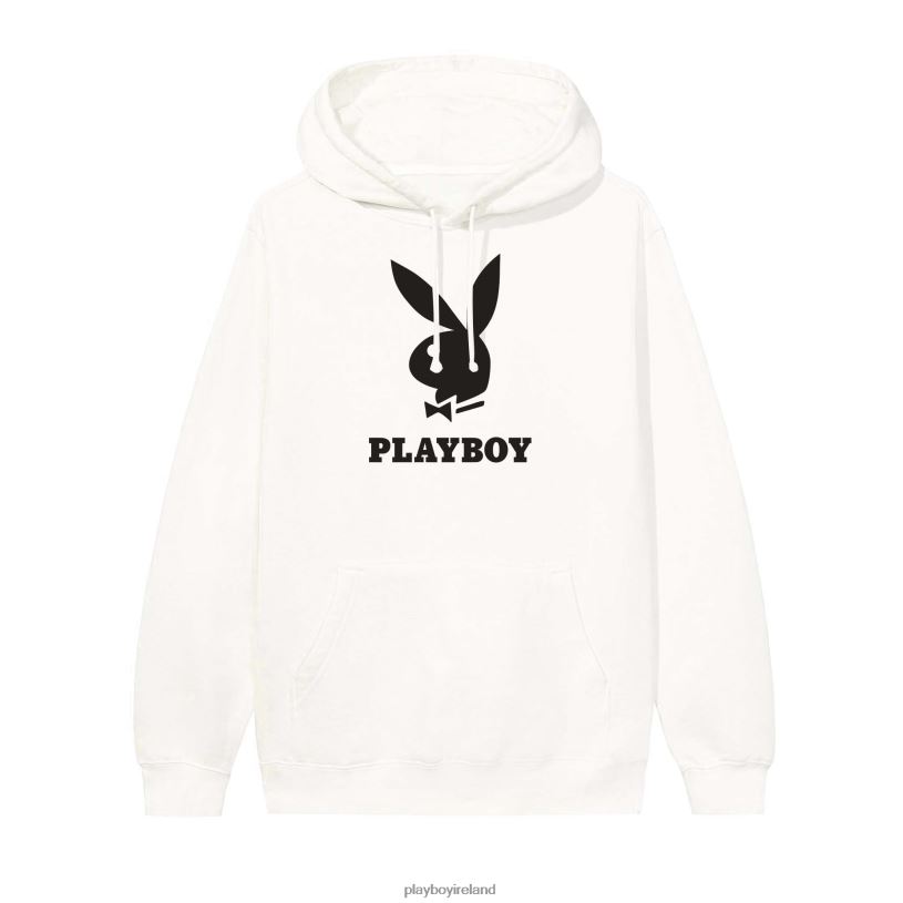 Playboy Men Logo Hoodie HBFB400 Clothing Bone