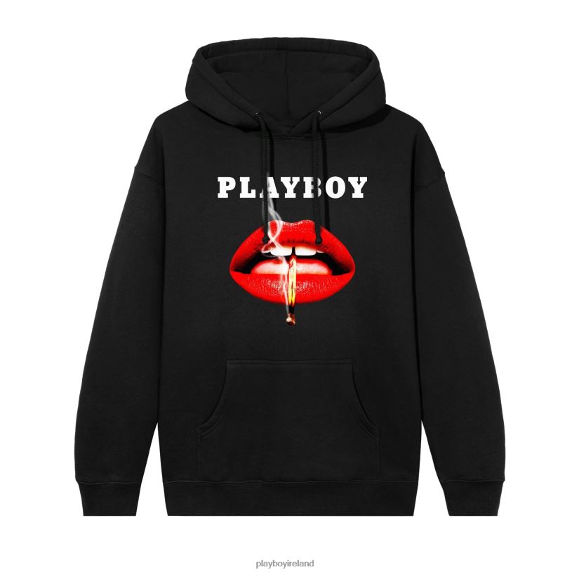 Playboy Men November 2013 Cover Hoodie HBFB408 Clothing Black