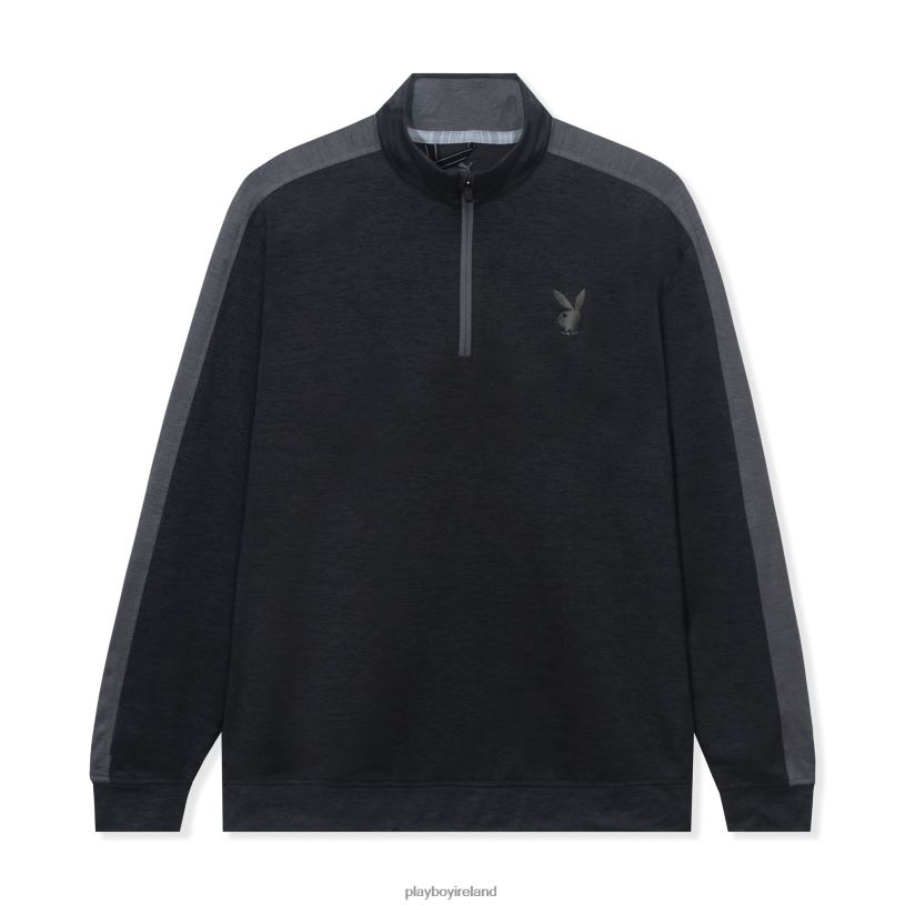 Playboy Men Puma Golf Quarter Zip HBFB457 Clothing Black