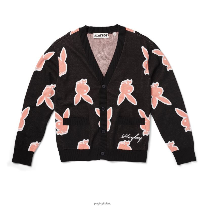 Playboy Men Repeating Rabbit Head Cardigan HBFB434 Clothing Original